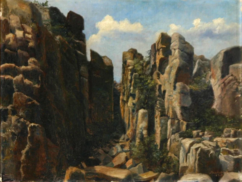 1883-Bertel Hansen Svaneke - Sezione della scogliera a Randkløveskær a Bornholm - 1908